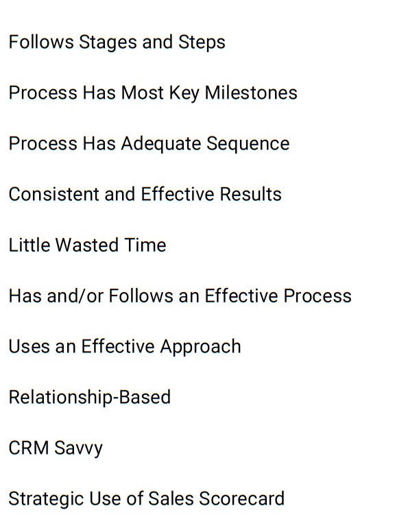 sales process attributes