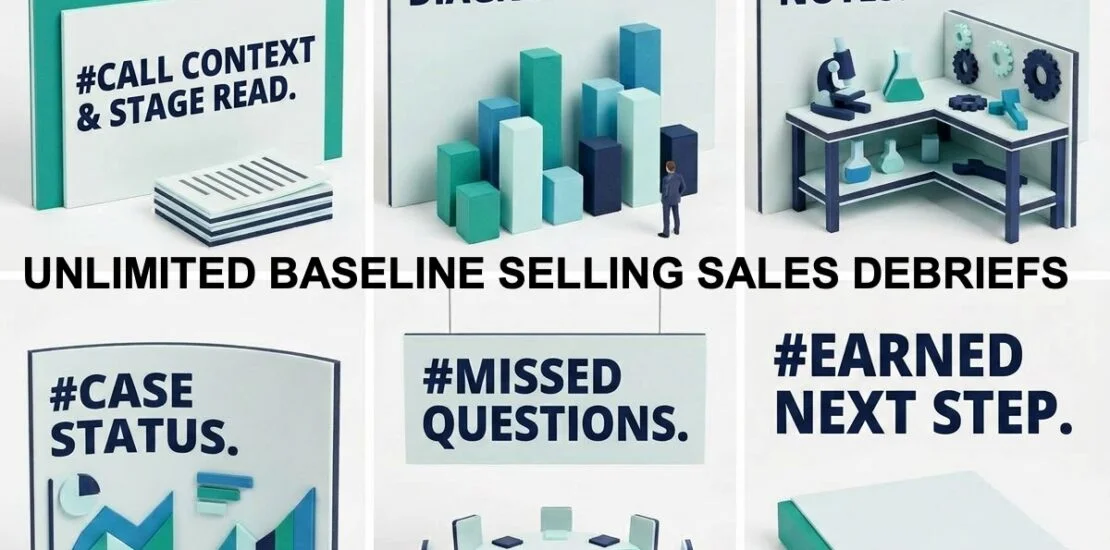 the 6 sections of the unlimited sales debriefs